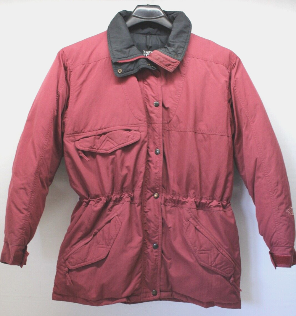 VTG THE NORTH FACE WOMEN'S LARGE MAUVE NYLON GOOSE DOWN PUFFER WINTER JACKET